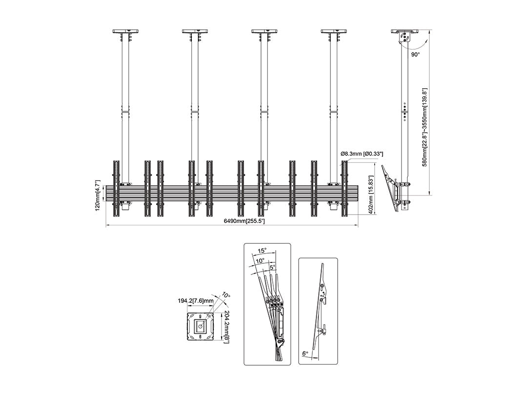 Multibrackets M Ceiling Mount Pro MBC5X1U