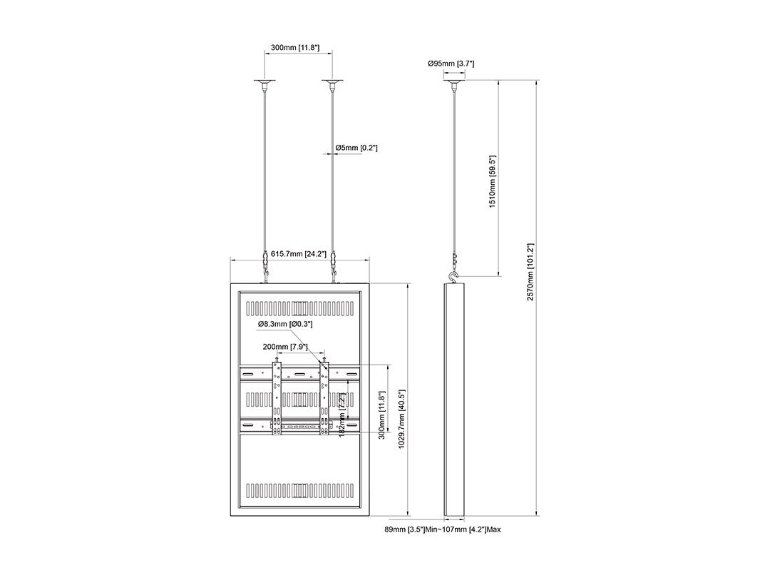 Multibrackets M Pro Series - Enclosure 43" Wire Small Black