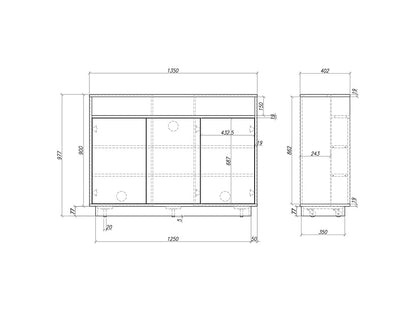 Multibrackets M AV-Cabinet TV-Lift 55" White