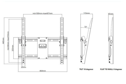 Multibrackets M Universal Tilt Wallmount Black Medium