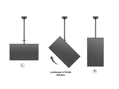 Multibrackets M Public Ceilingmount Large Single Black 3000