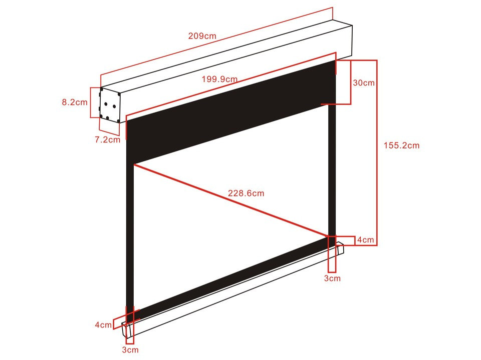 Multibrackets M 16:10 Motorized Projection Screen 193,9x121,2, 90"