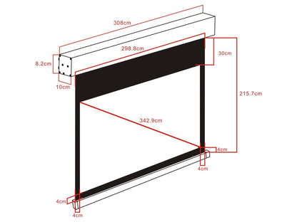 Multibrackets M 16:10 Motorized Projection Screen 290,8x181,7, Black 135"