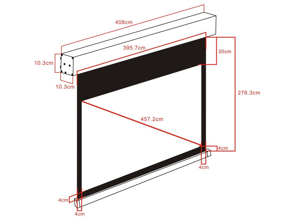 Multibrackets M 16:10 Motorized Projection Screen 387,7x242,3, 180"