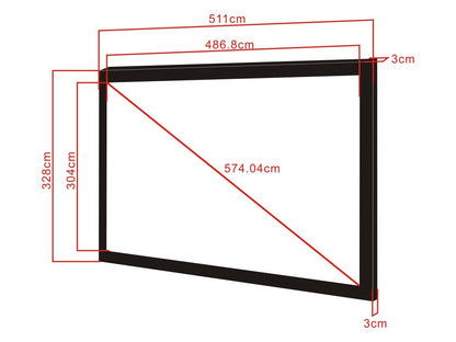 Multibrackets M 16:10 Framed Projection Screen 486,8x304,2, 226"