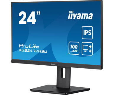 iiyama ProLite XUB2492HSU-B6 24" IPS 100Hz Full HD Display with Height Adjust Stand