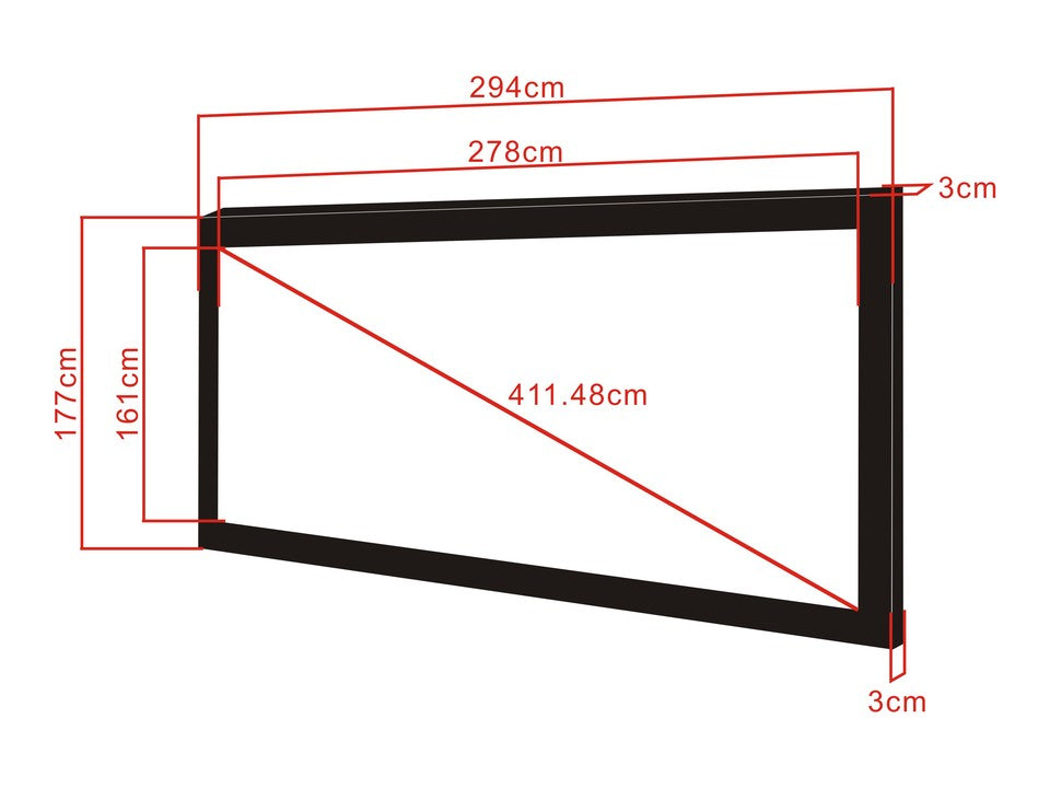 Multibrackets M 2.35:1 Framed Projection Screen 378x161, 162"