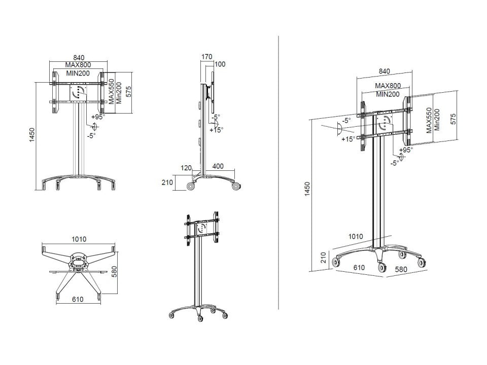 Multibrackets M Public Display Stand 145 Single Silver