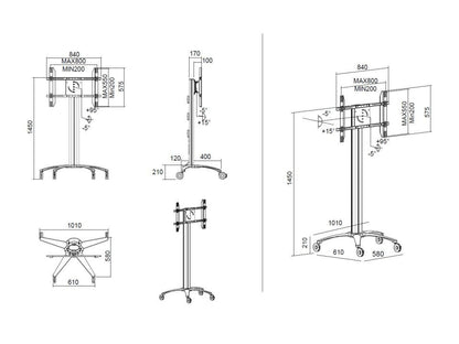 Multibrackets M Public Display Stand 145 Single Silver