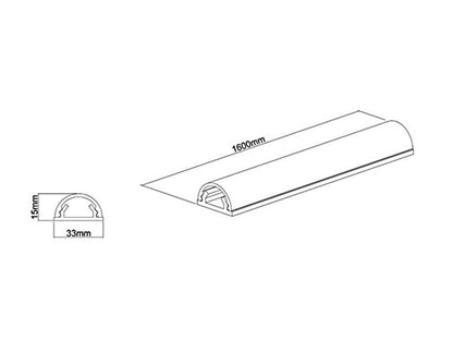 Multibrackets M Universal Cable Cover Black 33mm-W 1600-L