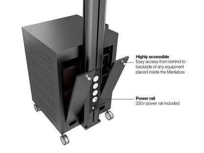 Multibrackets M Public Display Stand 180 Single MediaBox4 Black