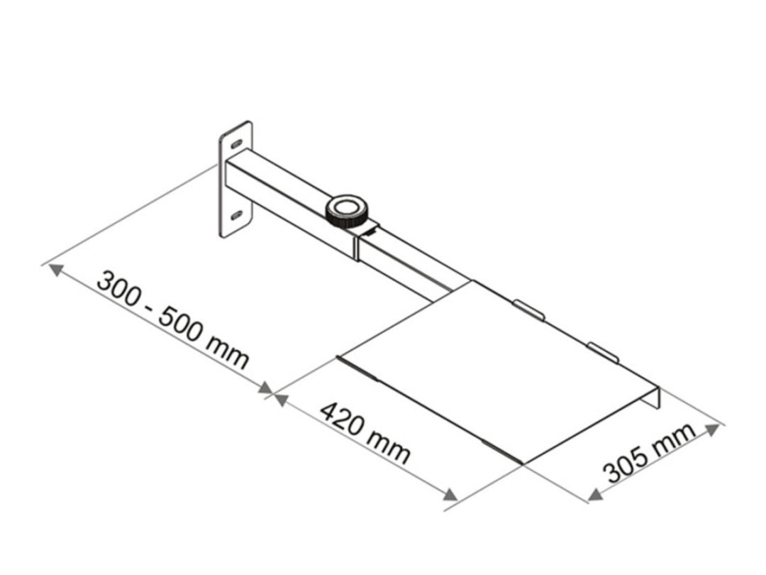 Multibrackets M Computer Shelf Motorized Mount White HD/SD