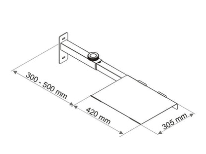 Multibrackets M Computer Shelf Motorized Mount White HD/SD