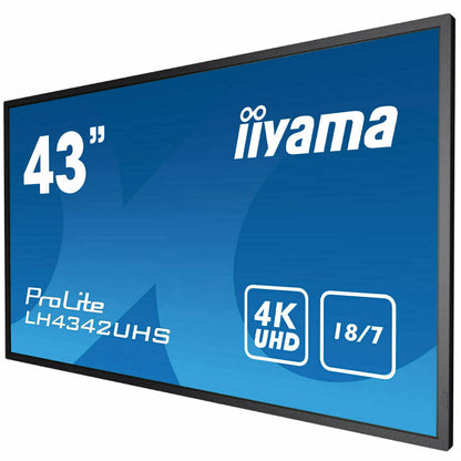 iiyama ProLite LH4342UHS-B3 43" IPS 4K LFD 18/7 with Android 8.0 and iiyama N-sign integrated Signage Platform