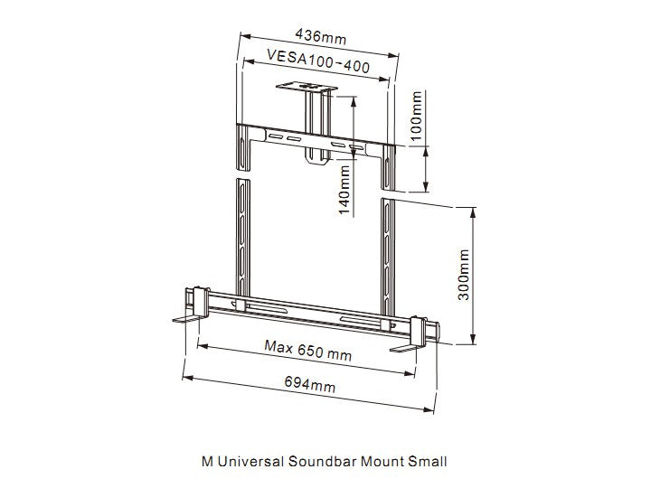 Multibrackets M Universal Soundbar Mount and Camera Holder Small