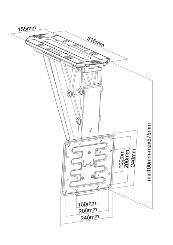 Multibrackets M Motorized Ceiling Mount 32"-55"