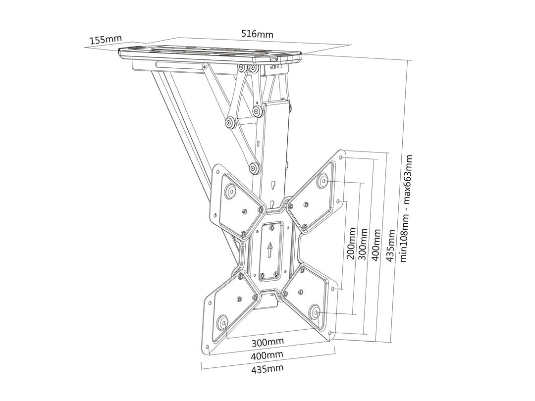 Multibrackets M Motorized Ceiling Mount 32"-55"