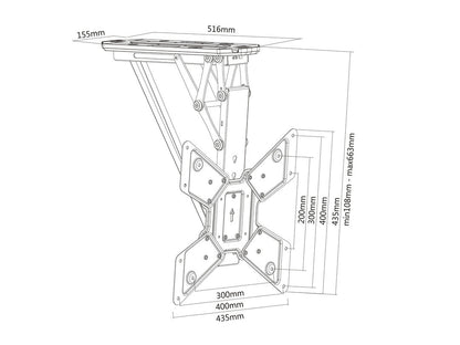 Multibrackets M Motorized Ceiling Mount 32"-55"