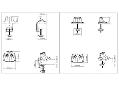 Multibrackets M Deskmount Gas Spring Dual Black