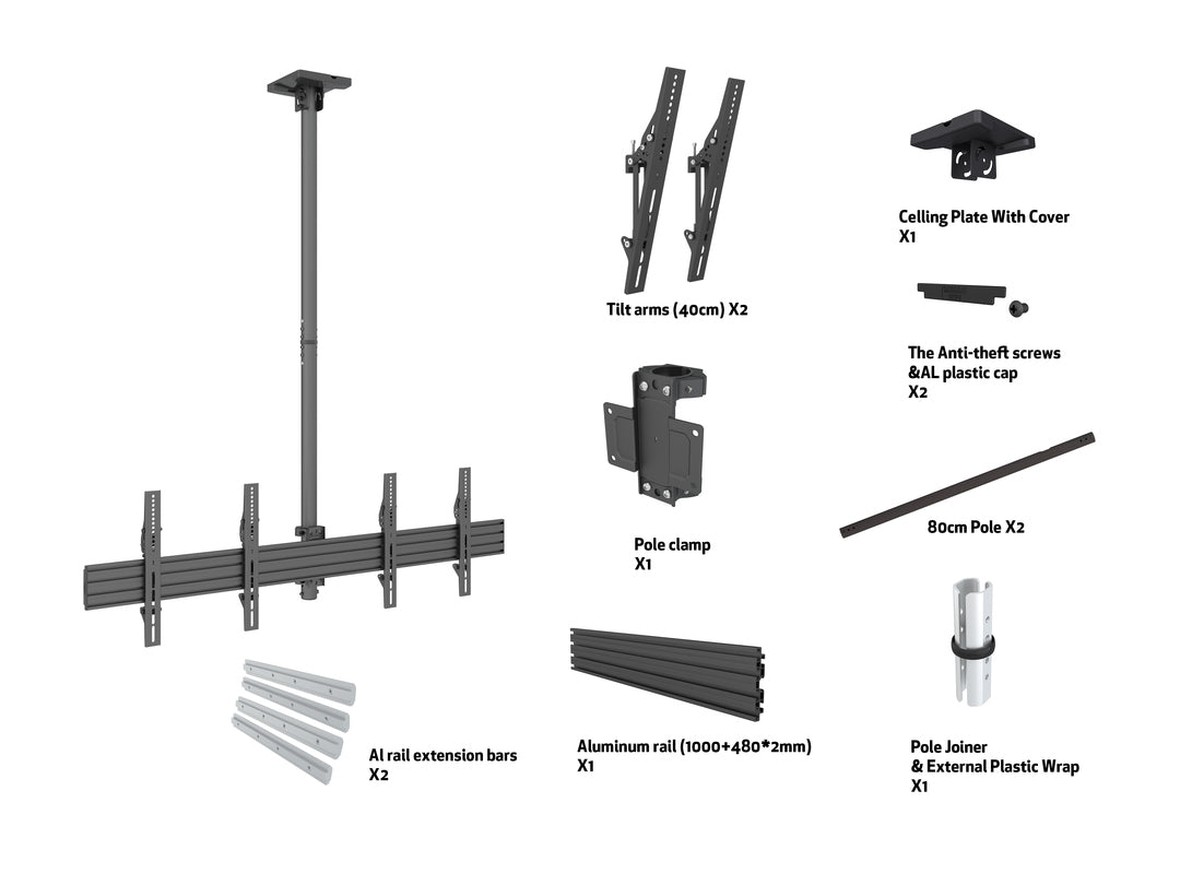 Multibrackets M Ceiling Mount Pro MBC2X1U