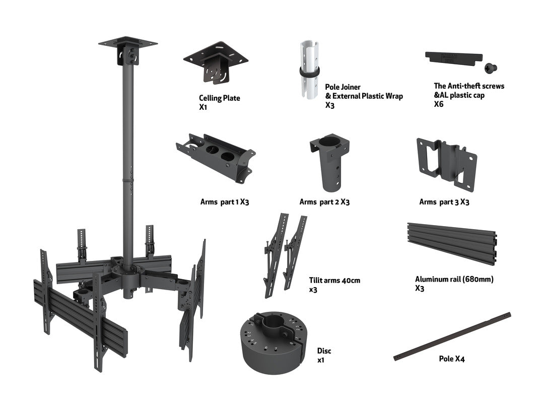 Multibrackets M Ceiling Mount Pro MBC3U