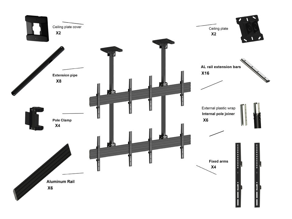 Multibrackets M Ceiling Mount Pro MBC2X2U