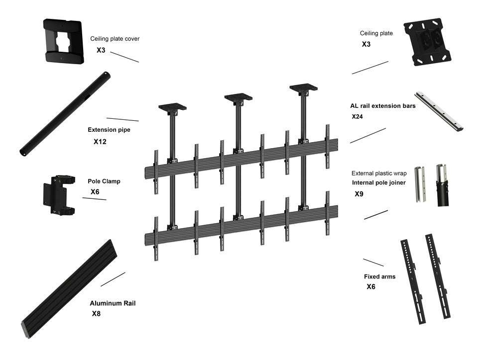 Multibrackets M Ceiling Mount Pro MBC3X2U