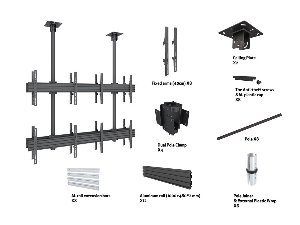 Multibrackets M Ceiling Mount Pro MBC2X2U2