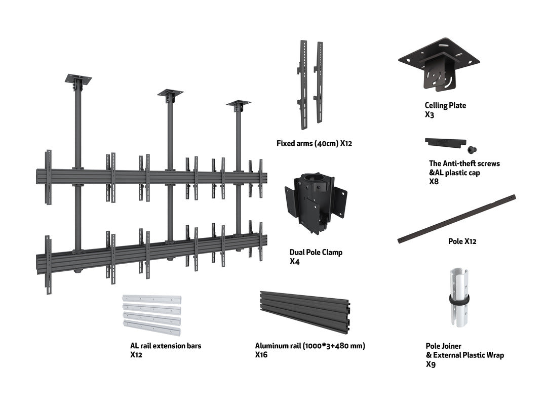 Multibrackets M Ceiling Mount Pro MBC3X2U2