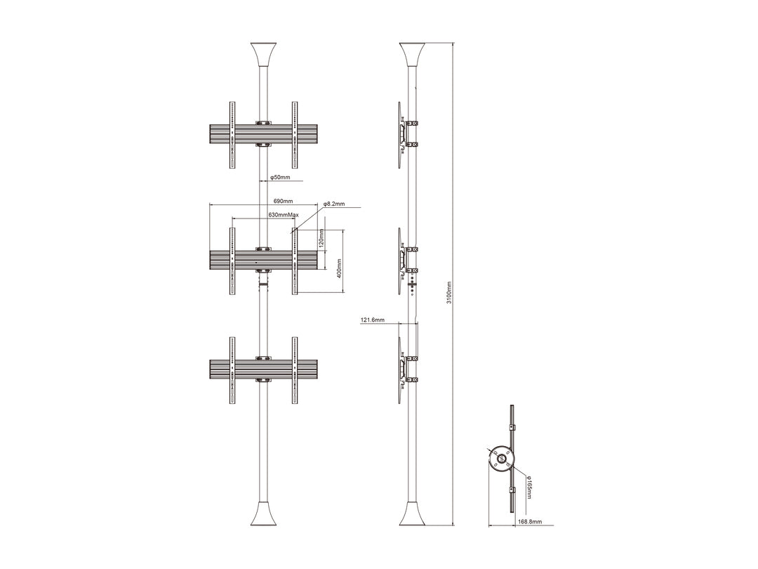 Multibrackets M Floor to Ceiling Mount Pro MBFC3U