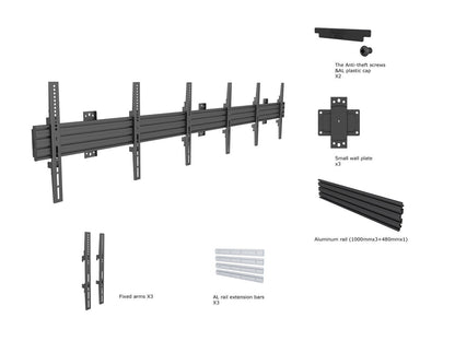 Multibrackets M Wallmount Pro MBW3U Fixed Black