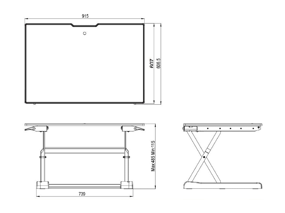 Multibrackets M Deskstand Workstation I