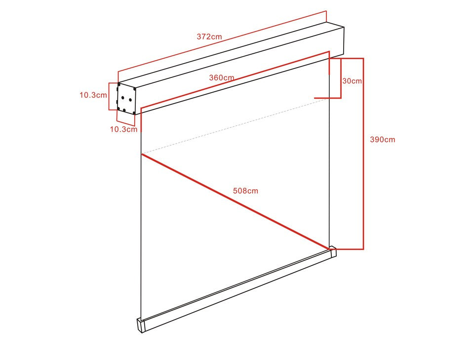 Multibrackets M 1:1 Motorized Projection Screen 360x360, 200" White Edition