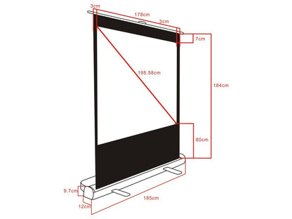 Multibrackets M 16:9 Portable Projection Screen 172x97, 77"