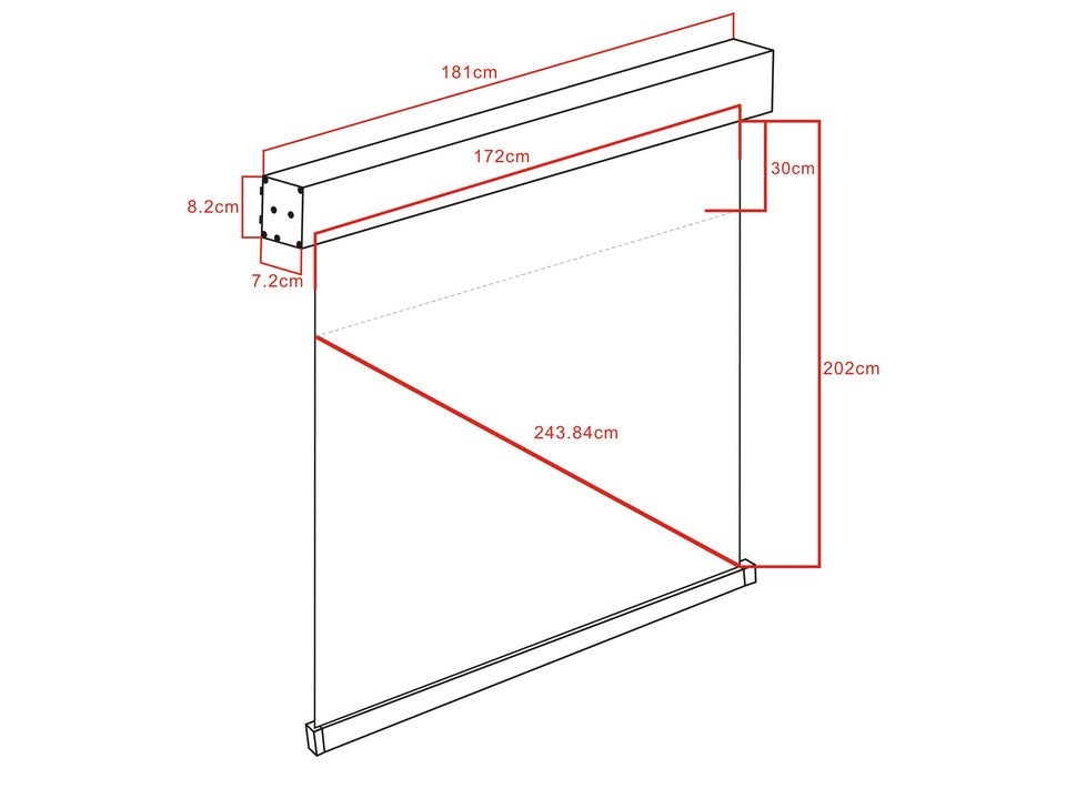 Multibrackets M 1:1 Motorized Projection Screen 172x172, 96" White Edition