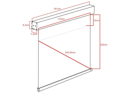 Multibrackets M 1:1 Motorized Projection Screen 172x172, 96" White Edition