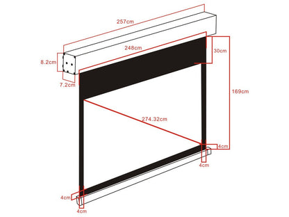 Multibrackets M 16:9 Motorized Projection Screen 240x135, Black 108"