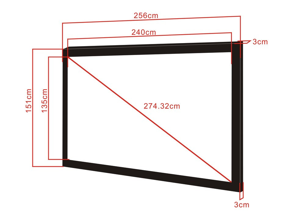 Multibrackets M 16:9 Framed Projection Screen 240x135, 108"