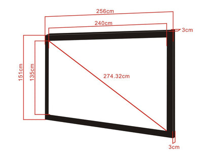 Multibrackets M 16:9 Framed Projection Screen 240x135, 108"