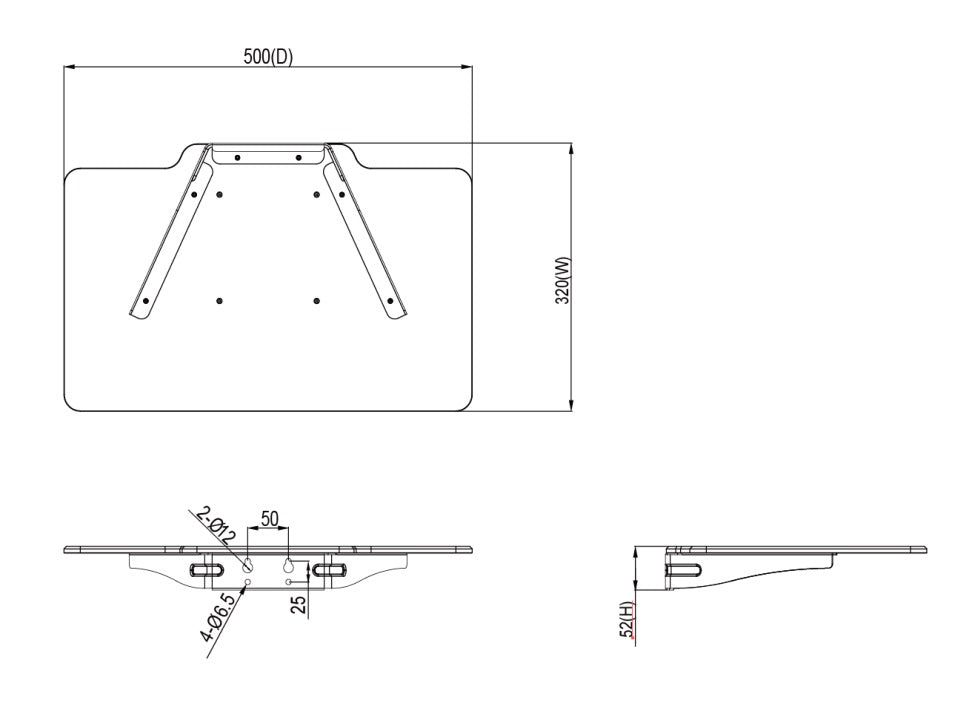 Multibrackets M Computer Shelf Motorized Touch Tilt & Table 120 kg Max