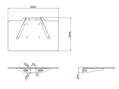 Multibrackets M Computer Shelf Motorized Touch Tilt & Table 120 kg Max