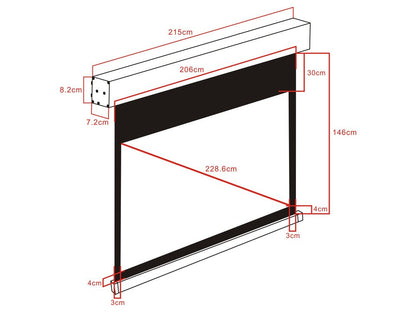 Multibrackets M 16:9 Motorized Projection Screen 200x112, Black 90"