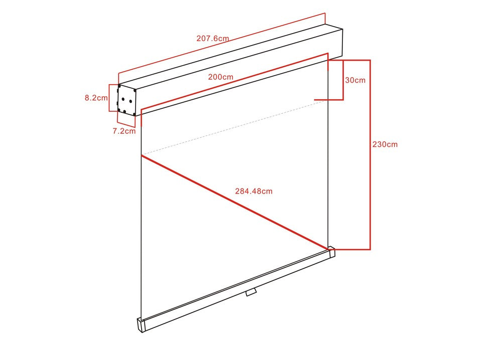 Multibrackets M 1:1 Manual Projection Screen 200x200, 112" White Edition