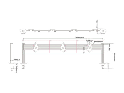 Multibrackets M Deskmount Column Pro 3x1 MBDM3x1U