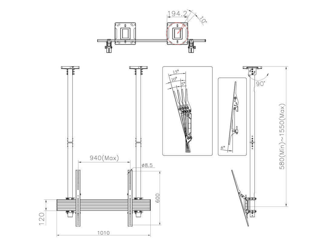 Multibrackets M Ceiling Mount Pro MBC1USD