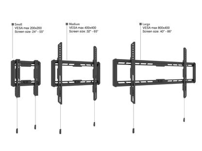 Multibrackets M Universal Wallmount Fixed Small for LCD / LED Screens 24" - 55" VESA 200x200  Black