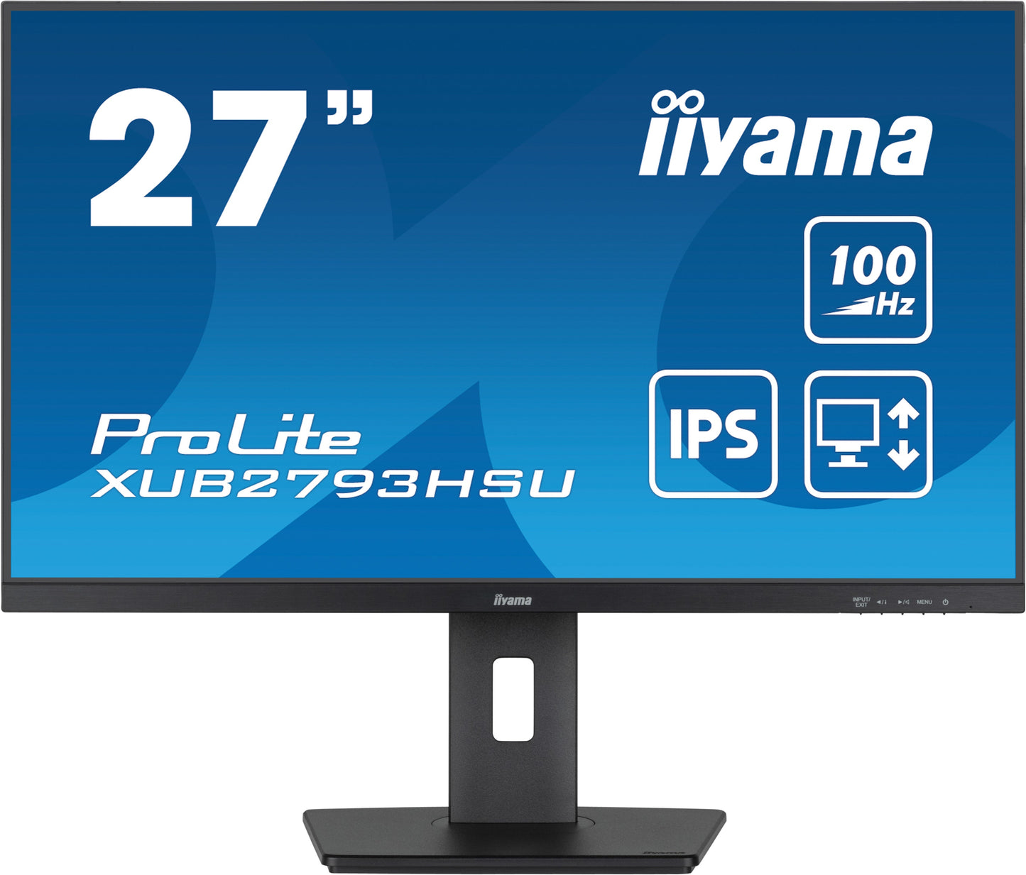 iiyama ProLite XUB2793HSU-B6 27” IPS technology panel with height adjustable stand and 100Hz refresh rate