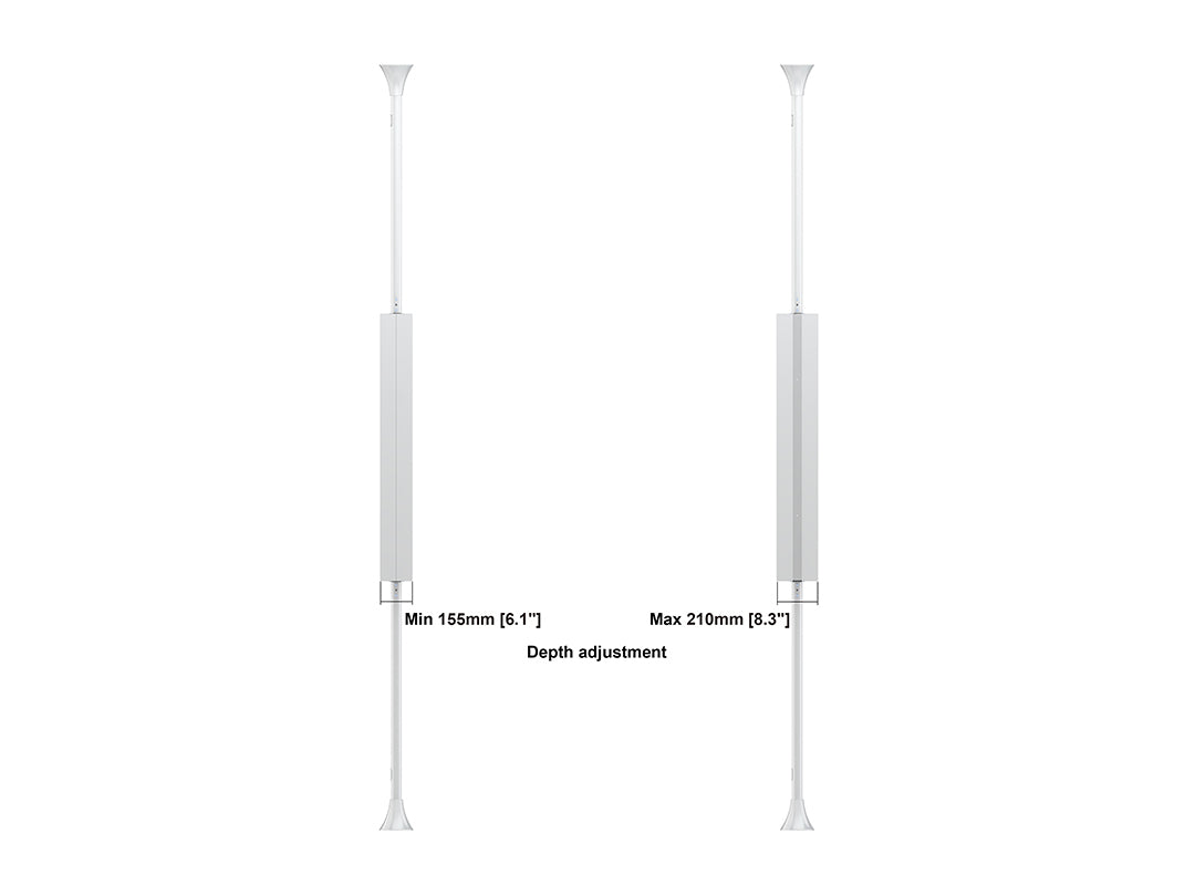 Multibrackets M Pro Series Enclosure Floor to Ceiling Mount B2B 55" Medium White