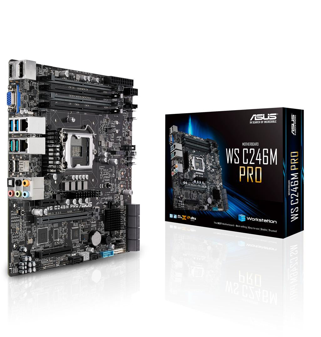 ASUS WS C246M PRO Intel C246 LGA 1151 (Socket H4) micro ATX motherboard