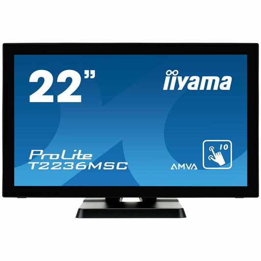 iiyama ProLite T2236MSC-B2 22" 10 point Touch Screen with edge-to-edge glass and AMVA panel